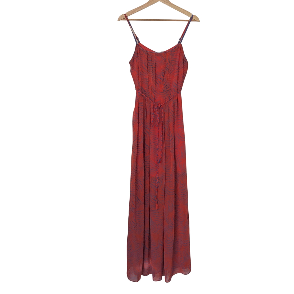 Esley Red Patterned Maxi Dress, S